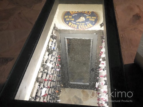 glass floor wine cellar