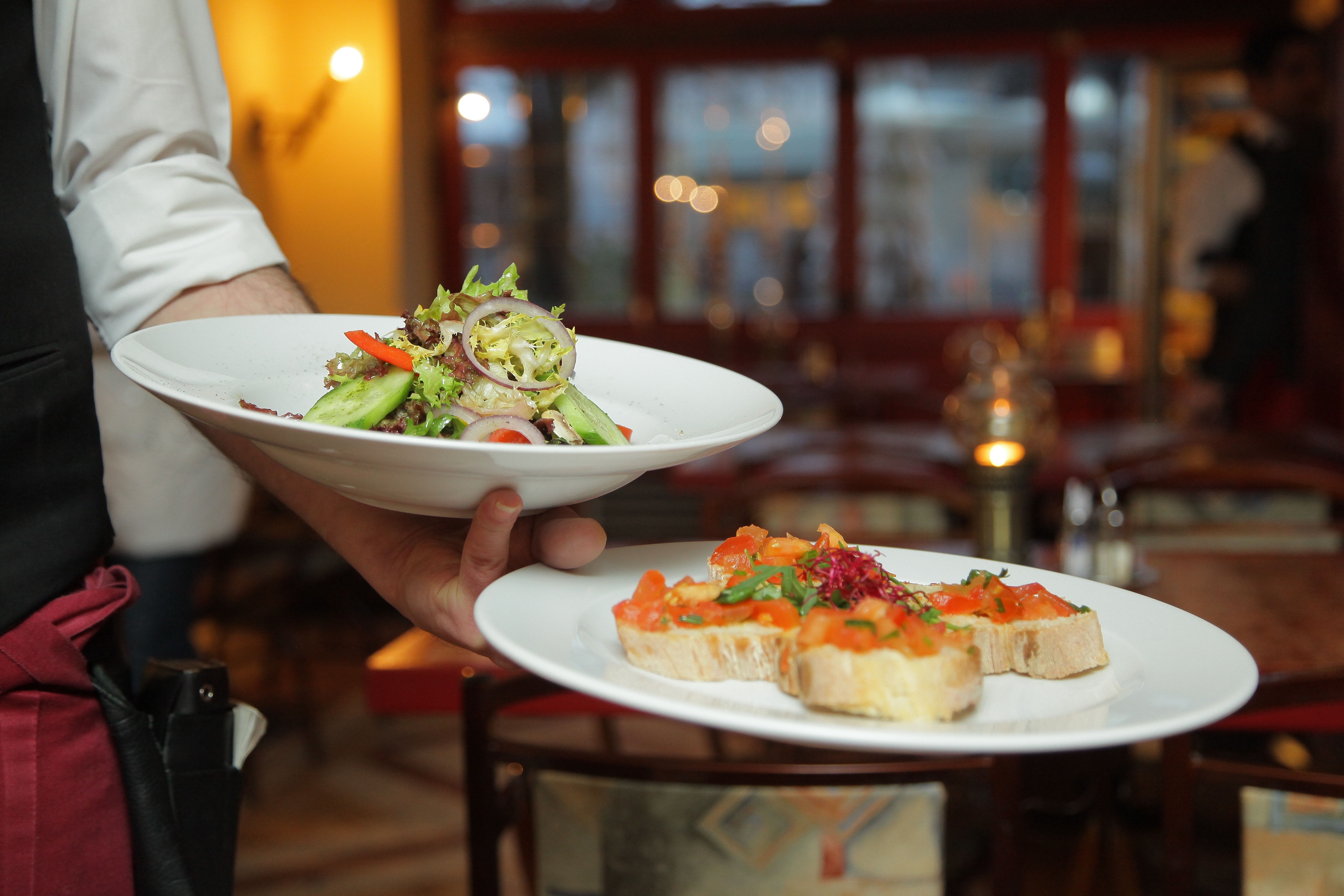 restaurant waiter carrying food jockimo restaurant design